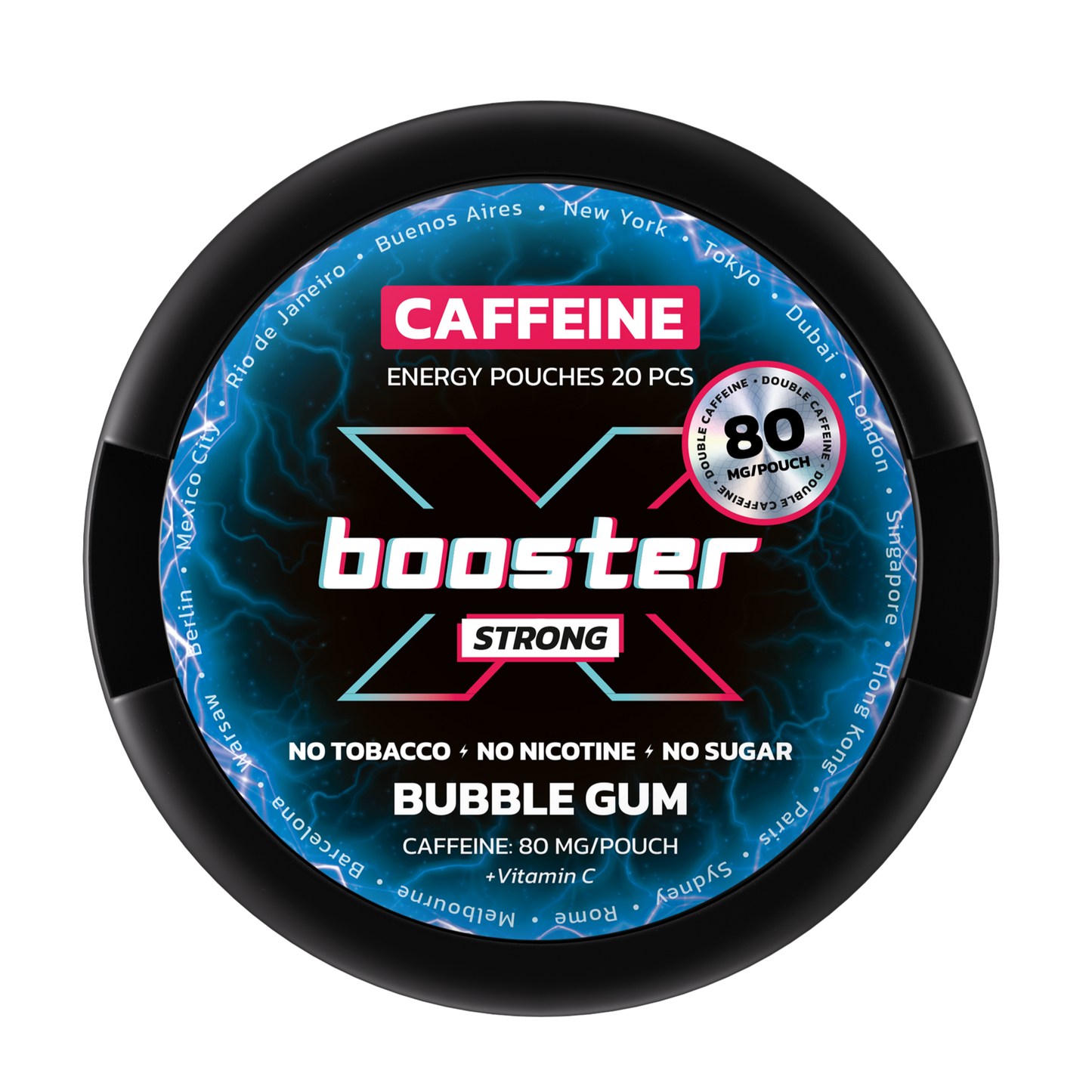 PRO Bubble Gum 80 mg ENERGY POUCHES